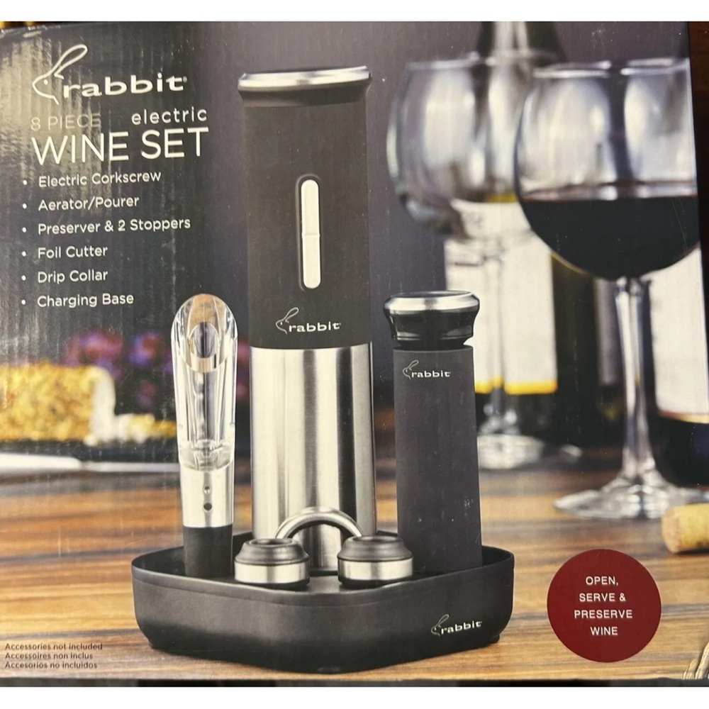 Rabbit 8 Piece Electric Wine Set